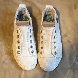 Women's White Slip-On Sneakers